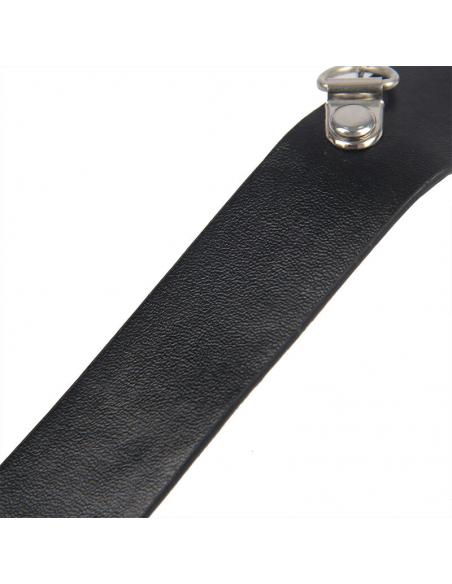 Subblime - 953720 pinzas para el pecho con correa de cuero bondage negro talla única