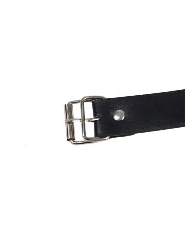 Subblime - 953720 pinzas para el pecho con correa de cuero bondage negro talla única