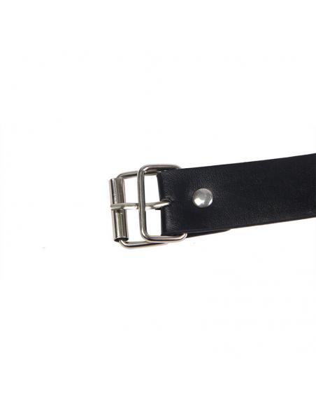 Subblime - 953720 pinzas para el pecho con correa de cuero bondage negro talla única