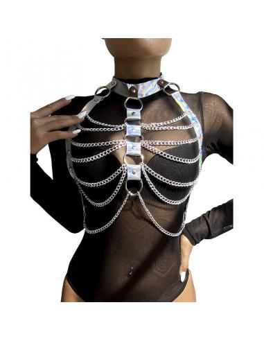 Subblime - 953737 arnés de pecho con anillos y cadenas plata talla única