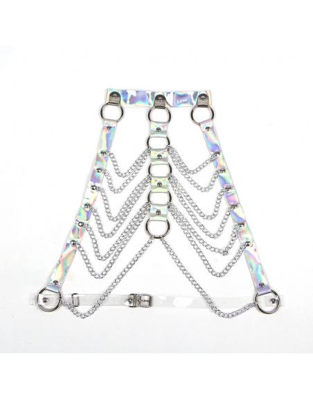 Subblime - 953737 arnés de pecho con anillos y cadenas plata talla única