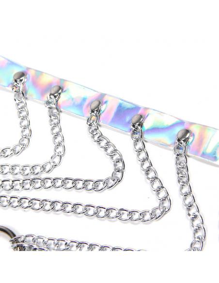 Subblime - 953737 arnés de pecho con anillos y cadenas plata talla única
