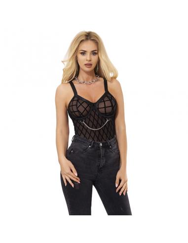 Subblime - 954260 body con cadenas + ligueros negro s/m