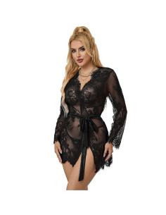 Subblime - 953768 camisón de encaje + tanga negro l/xl