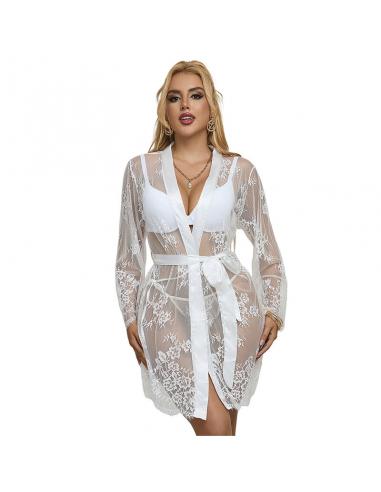 Subblime - 954376 camisón de manga larga con diseño floral blanco l/xl