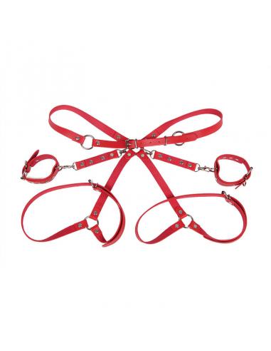 Subblime - 953706 esposas con cinturón bondage rojo talla única