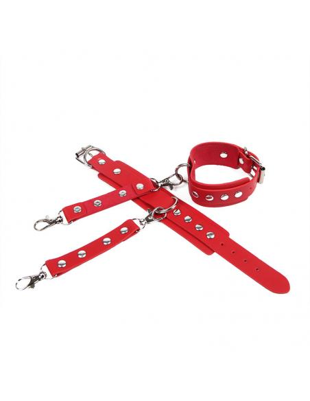 Subblime - 953706 esposas con cinturón bondage rojo talla única