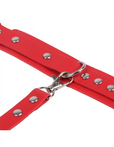 Subblime - 953706 esposas con cinturón bondage rojo talla única