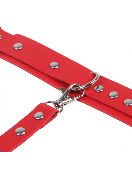 Subblime - 953706 esposas con cinturón bondage rojo talla única