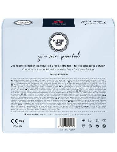 Mister size - preservativos talla xl 60 mm (36 unidades)