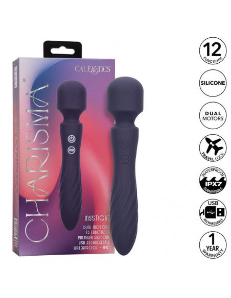 Calexotics - charisma mystique masajeador doble motor 12 funciones 21,5 cm x 4,5 cm morado