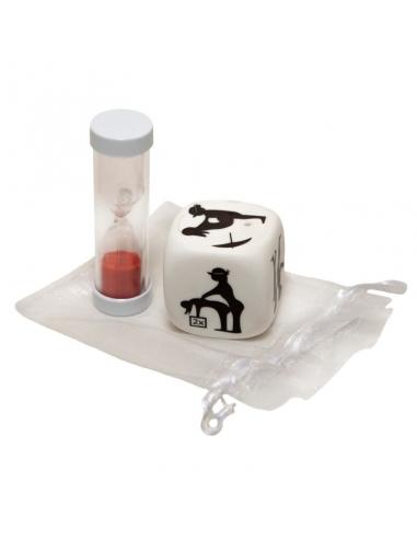 Diablo picante - dado de posturas con reloj de arena