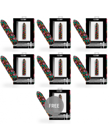 Custom bullets - bala recargable skull 10 intensidades 6 + 1 gratis