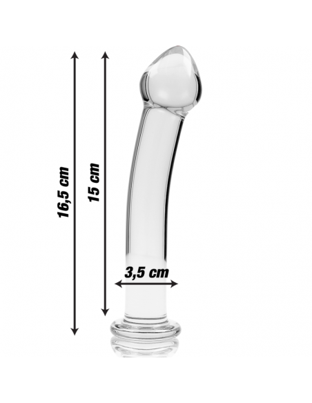 Nebula series by ibiza - modelo 11 dildo cristal borosilicato  16 cm -o- 3 cm