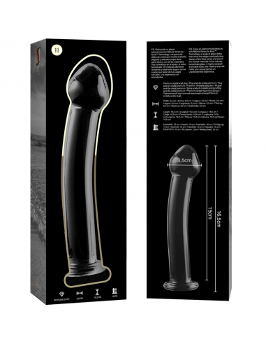 Nebula series by ibiza - modelo 11 dildo cristal borosilicato  16 cm -o- 3 cm