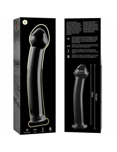 Nebula series by ibiza - modelo 11 dildo cristal borosilicato  16 cm -o- 3 cm