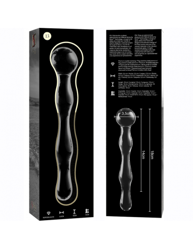 Nebula series by ibiza - modelo 13 dildo cristal borosilicato  18 cm -o- 3.5 cm