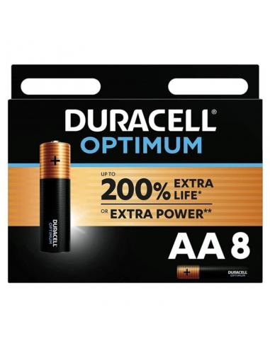 Duracell - optimum 200 pila alcalina aa lr6 blister*8