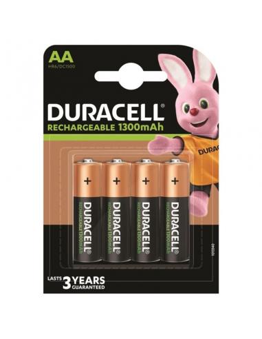 Duracell - pila recargable hr6 aa 1300mah blister*4