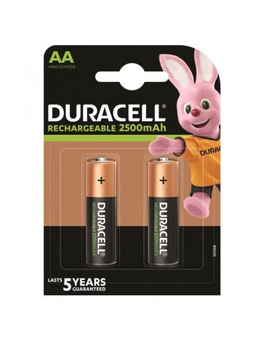Duracell - pila recargable hr6 aa 2500mah blister*2