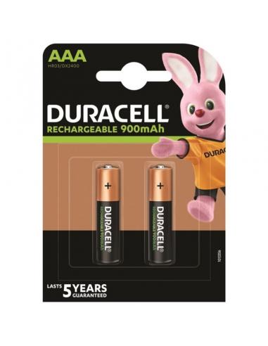 Duracell - pila recargable hr03 aaa 900mah blister*2