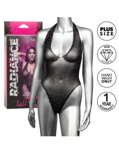 Calexotics - radiance body con escote en v profundo pedrería talla grande