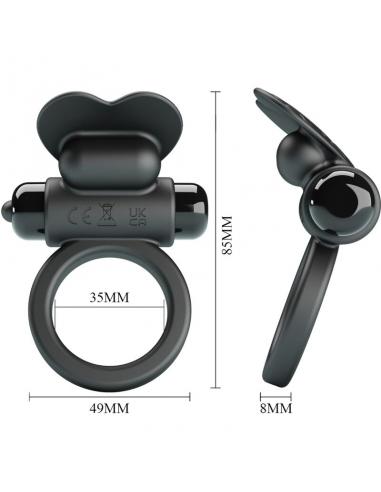 Pretty love - debonaire anillo vibrador conejo 10 vibraciones negro