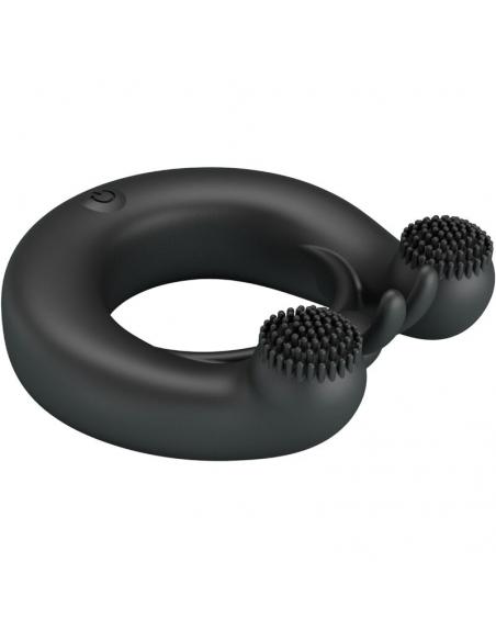 Pretty love - dahlia anillo vibrador + estimulador de clítois 12 vibraciones negro