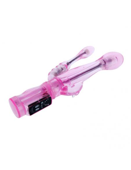 Baile - vibrador flexible con estimulador anal