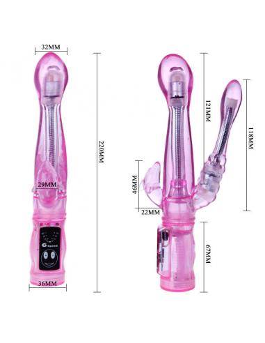 Baile - vibrador flexible con estimulador anal