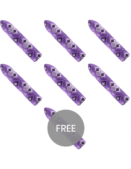 Custom bullets - bala recargable snake lila 10 intensidades 6 + 1 gratis