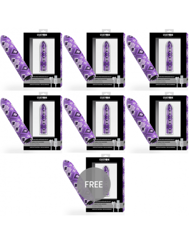 Custom bullets - bala recargable snake lila 10 intensidades 6 + 1 gratis