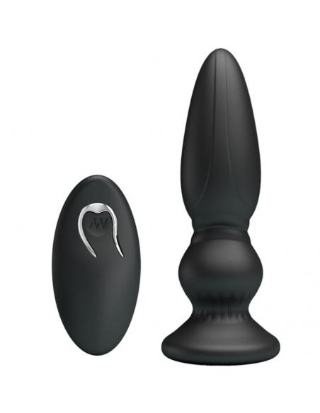 Mr play - vibrador potente control remoto anal plug negro