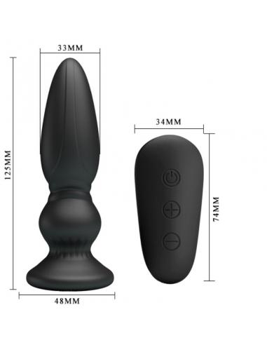 Mr play - vibrador potente control remoto anal plug negro