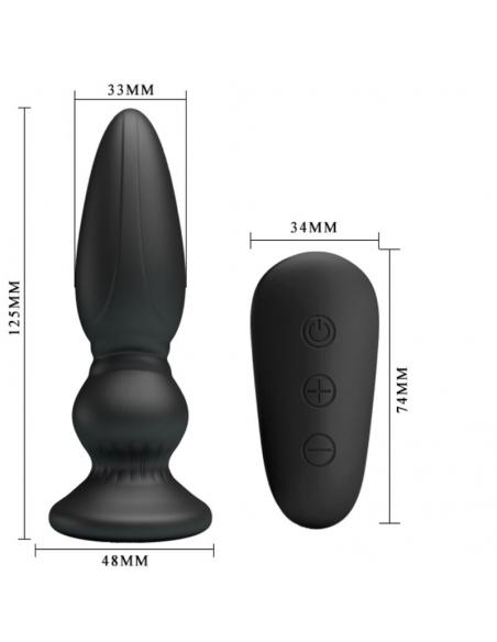 Mr play - vibrador potente control remoto anal plug negro