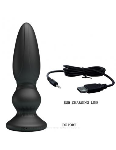 Mr play - vibrador potente control remoto anal plug negro