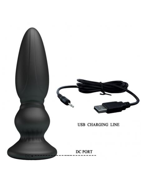 Mr play - vibrador potente control remoto anal plug negro