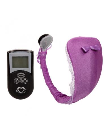 Baile - tanga con vibrador con control remoto lila