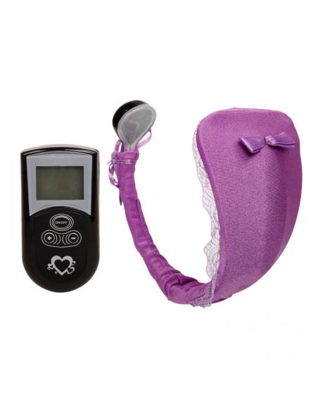 Baile - tanga con vibrador con control remoto lila