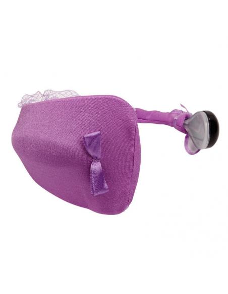 Baile - tanga con vibrador con control remoto lila