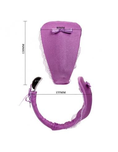 Baile - tanga con vibrador con control remoto lila