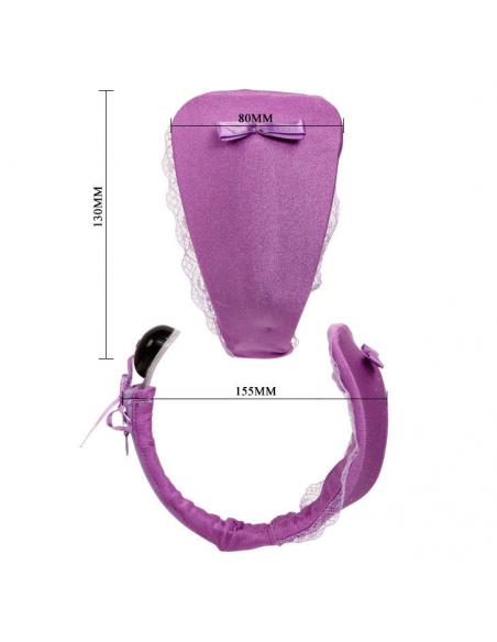 Baile - tanga con vibrador con control remoto lila