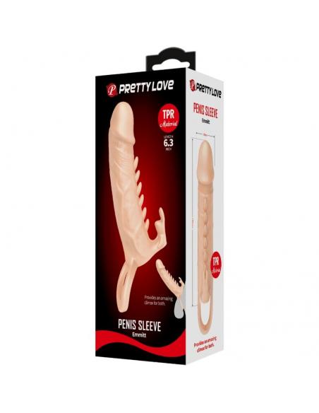Pretty love - emmit funda para pene + estimulador de clítoris natural