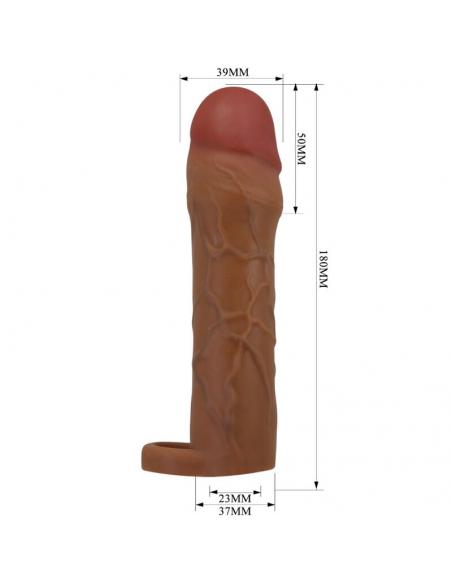 Pretty love - hani funda para pene con extensión de 5 cm mulato