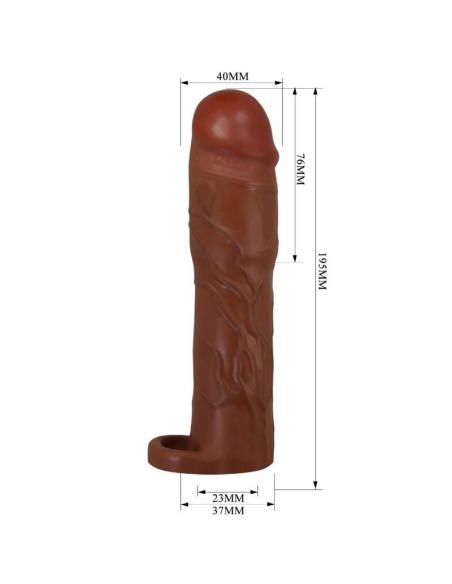 Pretty love - gerd funda para pene con extensión de 7.6 cm mulato