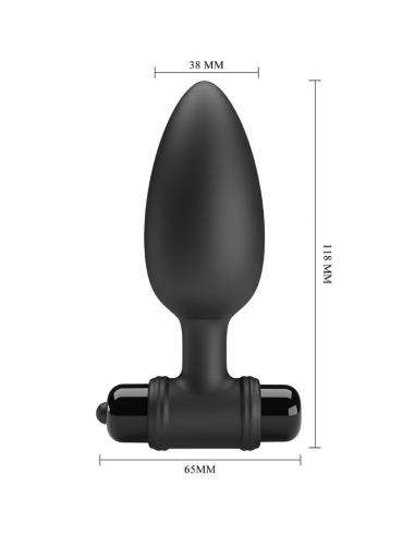 Pretty love - vibra butt plug 2 plug anal 10 vibraciones negro