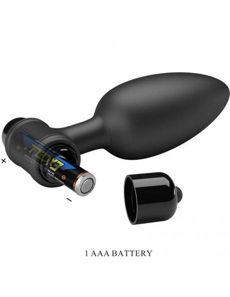 Pretty love - vibra butt plug 2 plug anal 10 vibraciones negro