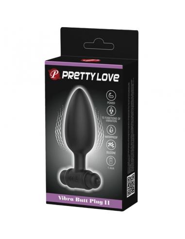 Pretty love - vibra butt plug 2 plug anal 10 vibraciones negro