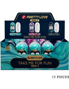 Pretty love - venus x 15 masturbadores masculinos silicona blanco