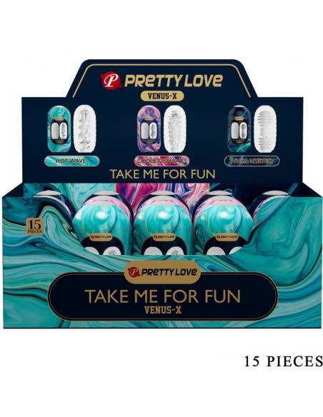 Pretty love - venus x 15 masturbadores masculinos silicona blanco